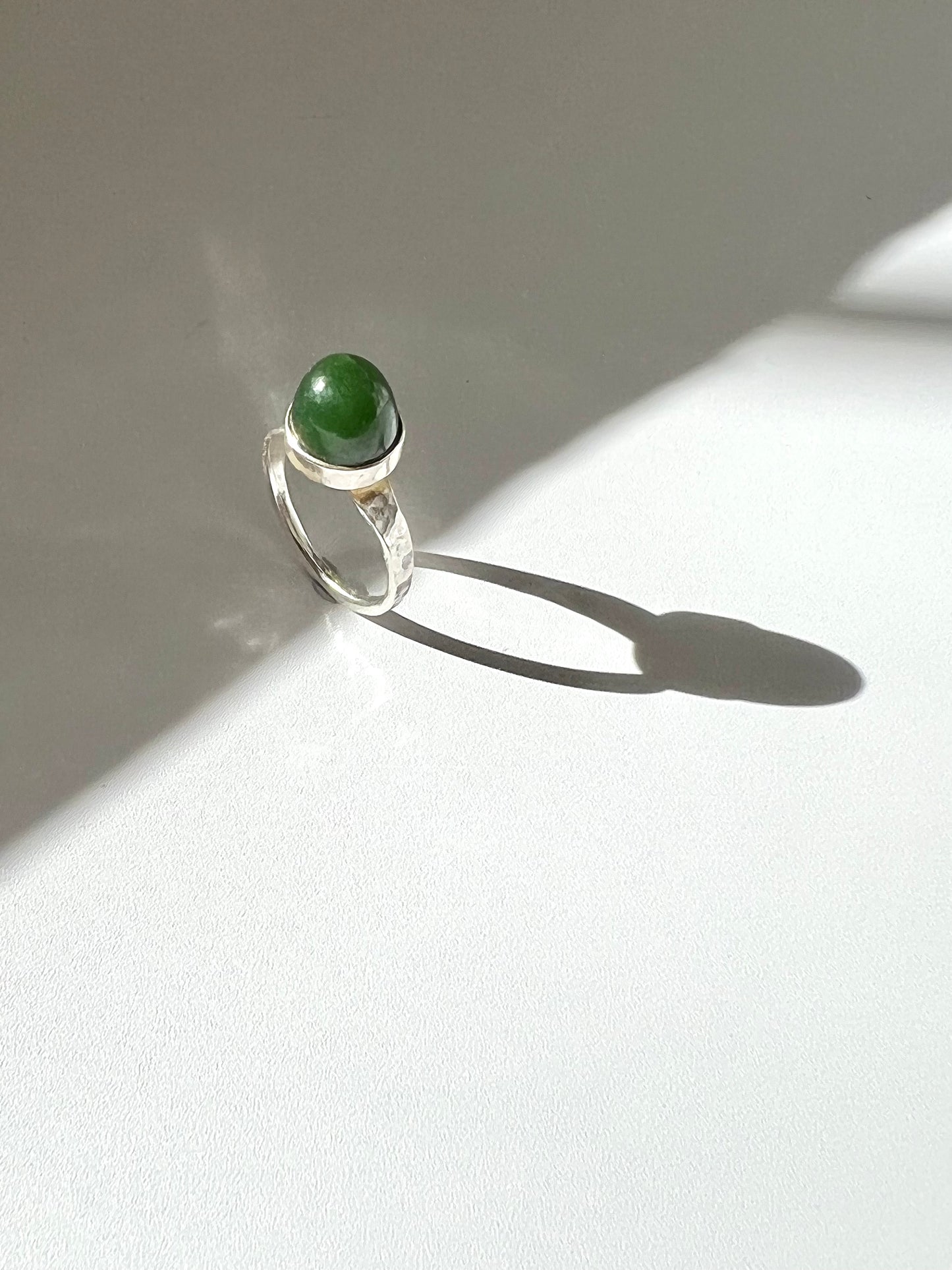 NZ Jade & Stirling silver ‘Bump Ring’ (RI-BU1)