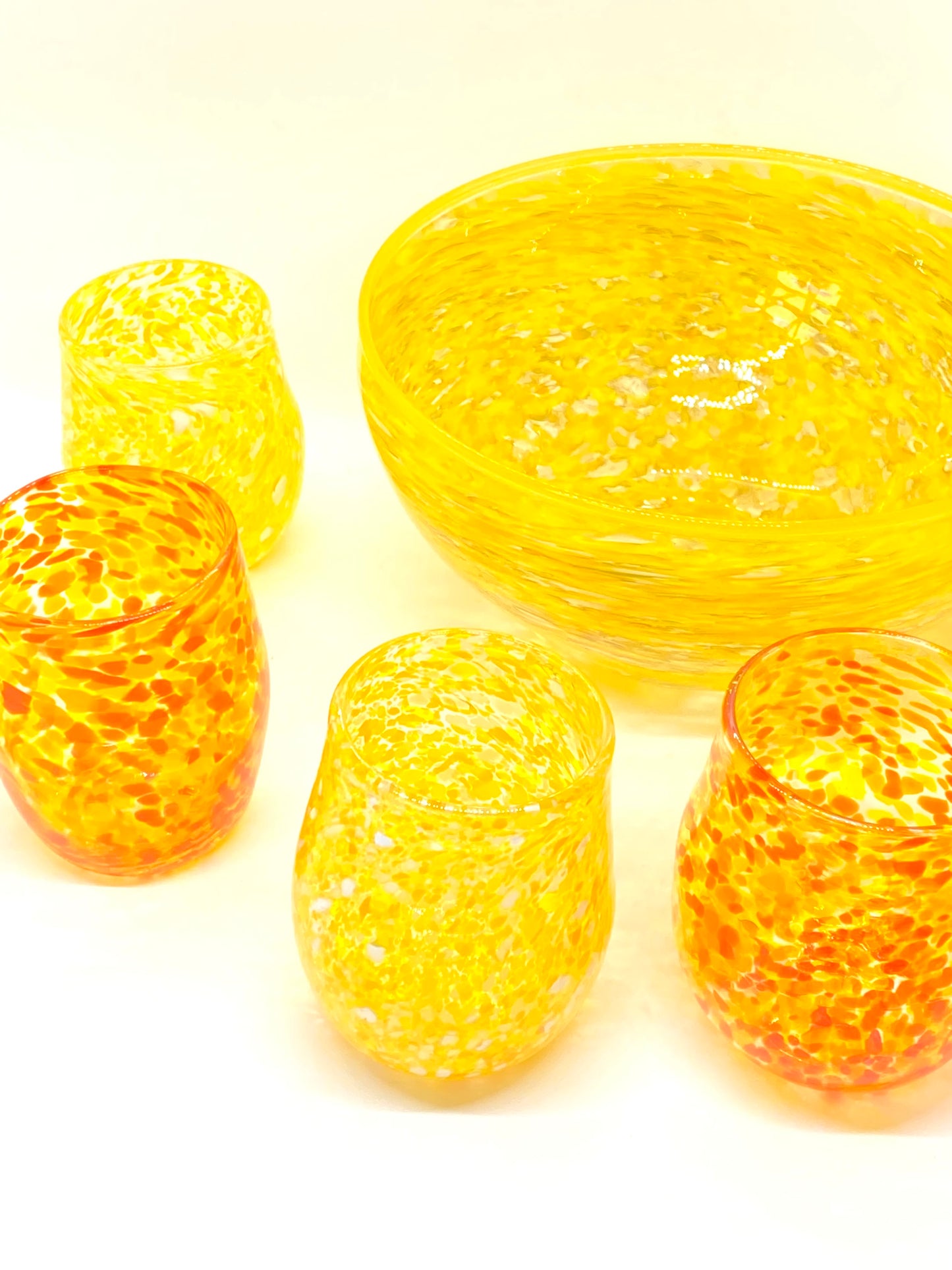 Handblown Glass Tumbler - Oranges & Lemons