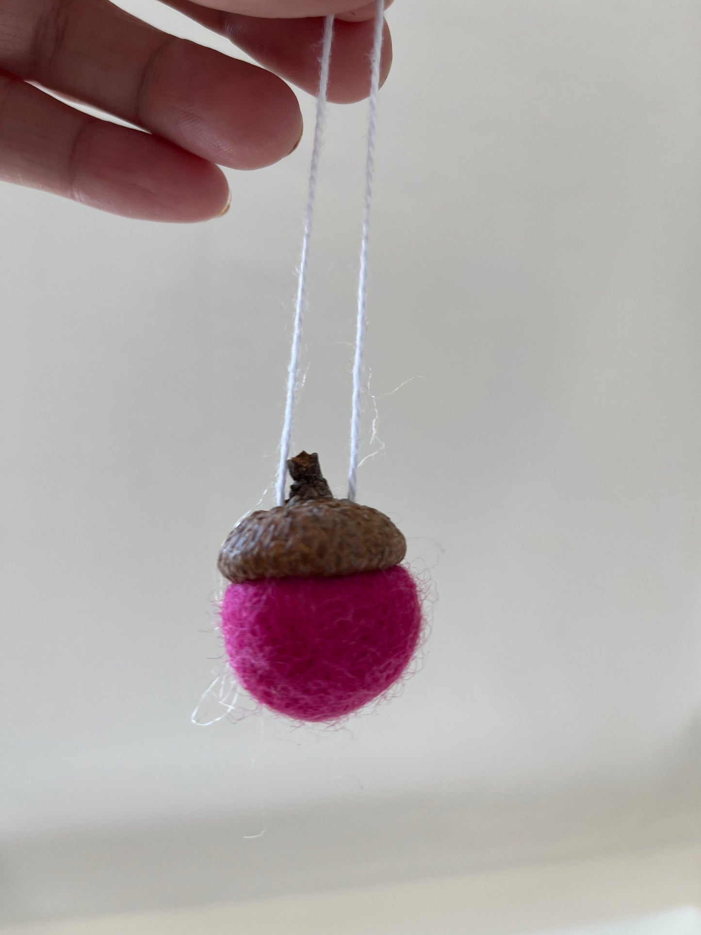 Felted Acorn Christmas Ornament - Assorted Colours
