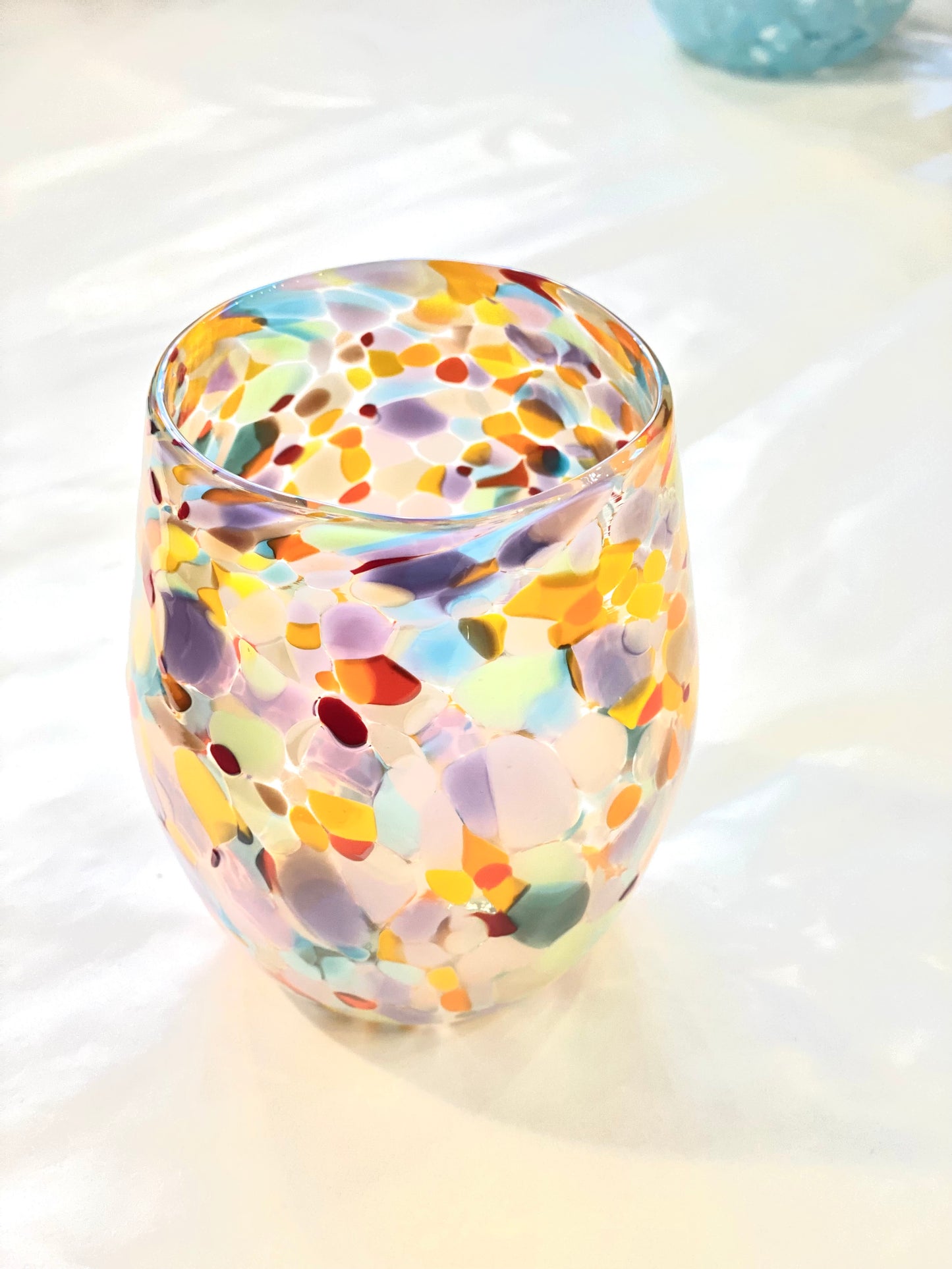 Handblown Glass Tumbler - Water Lily