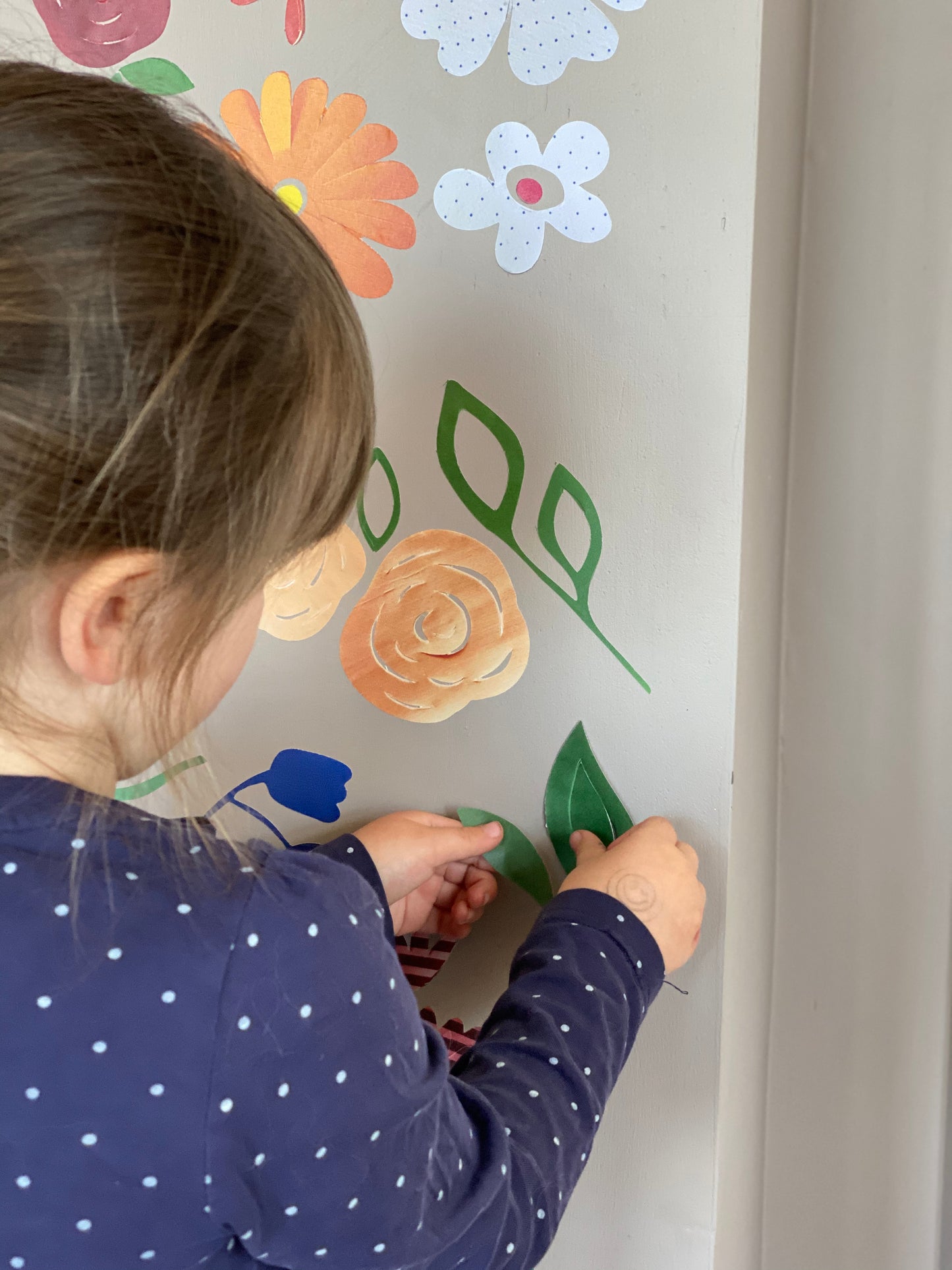 Restickable Floral installation