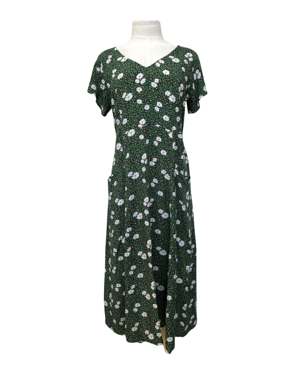 "Lucia" Dress - Emerald Floral