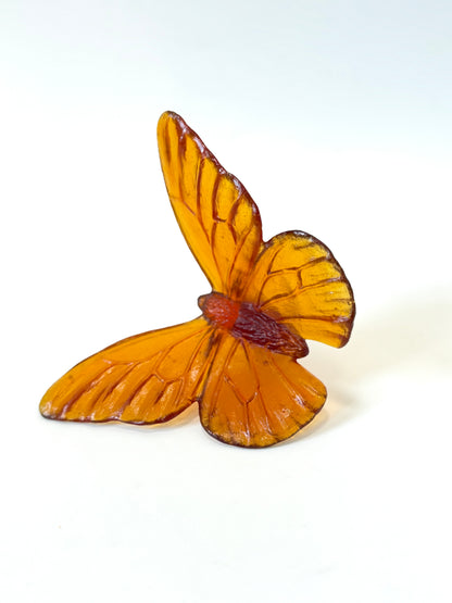 Dark Orange Red Monarch Glass Butterfly Artwork - Classic Large - by Luke Jacomb