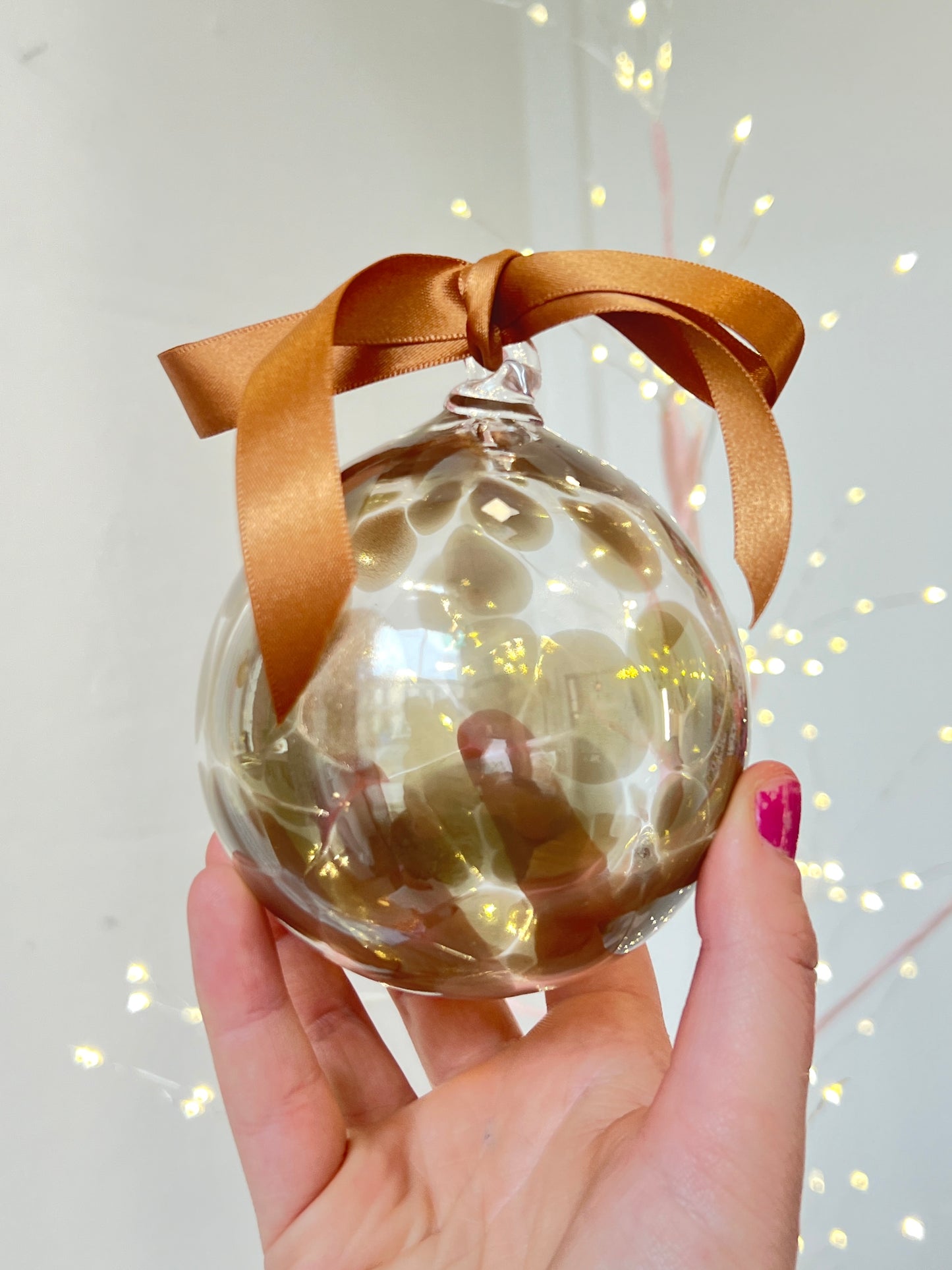 SPECIAL EDITION Handblown Glass Bauble - Golden Adventurine