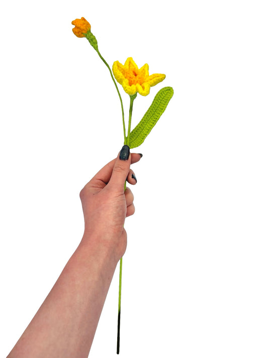 Crocheted Daffodil - Yellow