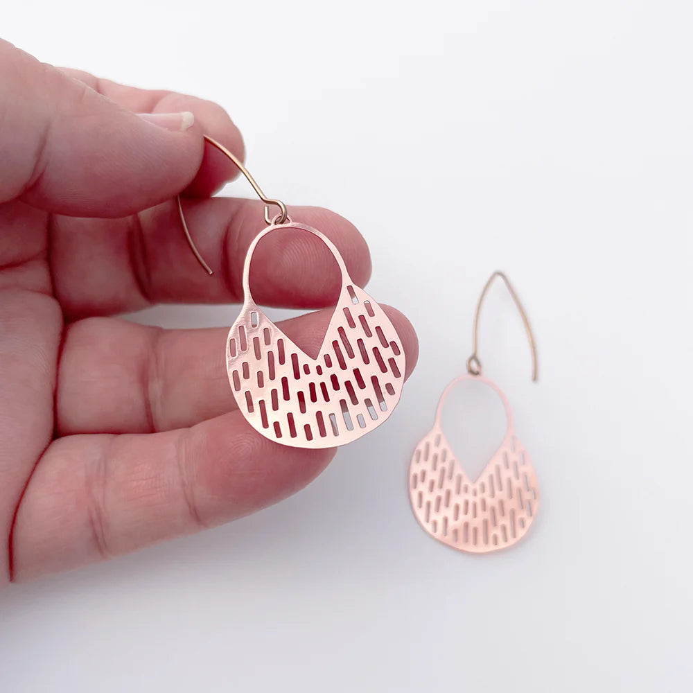 Mini Callisia Earrings in Rose Gold