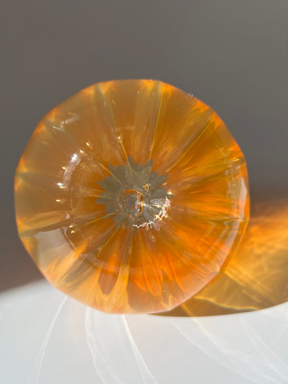 Handblown Glass "Dodici" Vase - Tangerine transparent