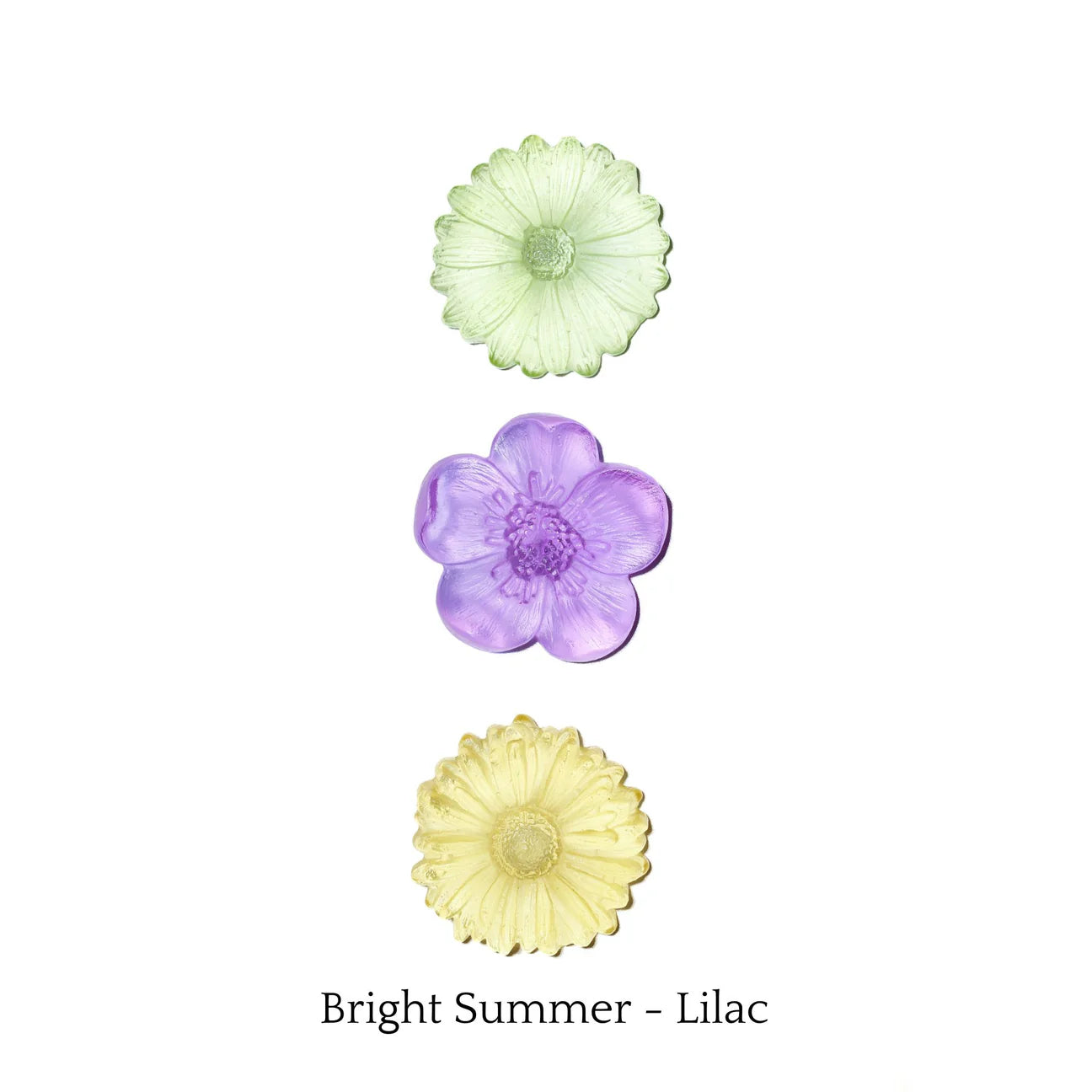 Cast Glass Buttercup Flower - Lilac - Garden Path Series