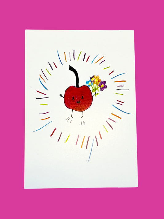 Cheery -  Illustrated Card by Jemimadidit