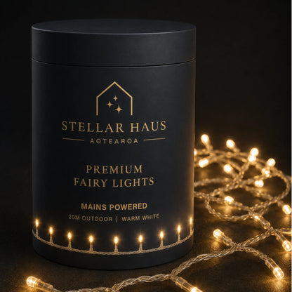 Outdoor Fairy Lights - Clear Cable - 20m