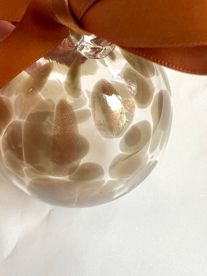 SPECIAL EDITION Handblown Glass Bauble - Golden Adventurine