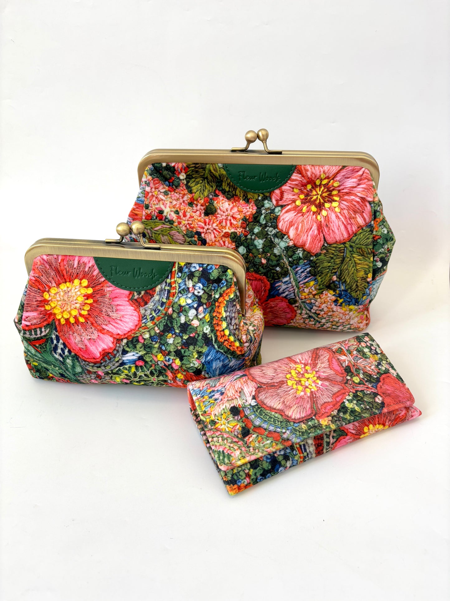 'Rose' Velvet Small Clutch Bag by Fleur Woods