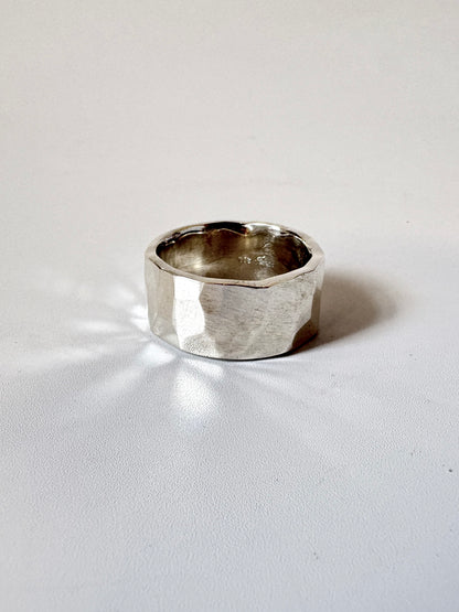 Plannished Sterling Silver Wide Band Ring (CI-454)