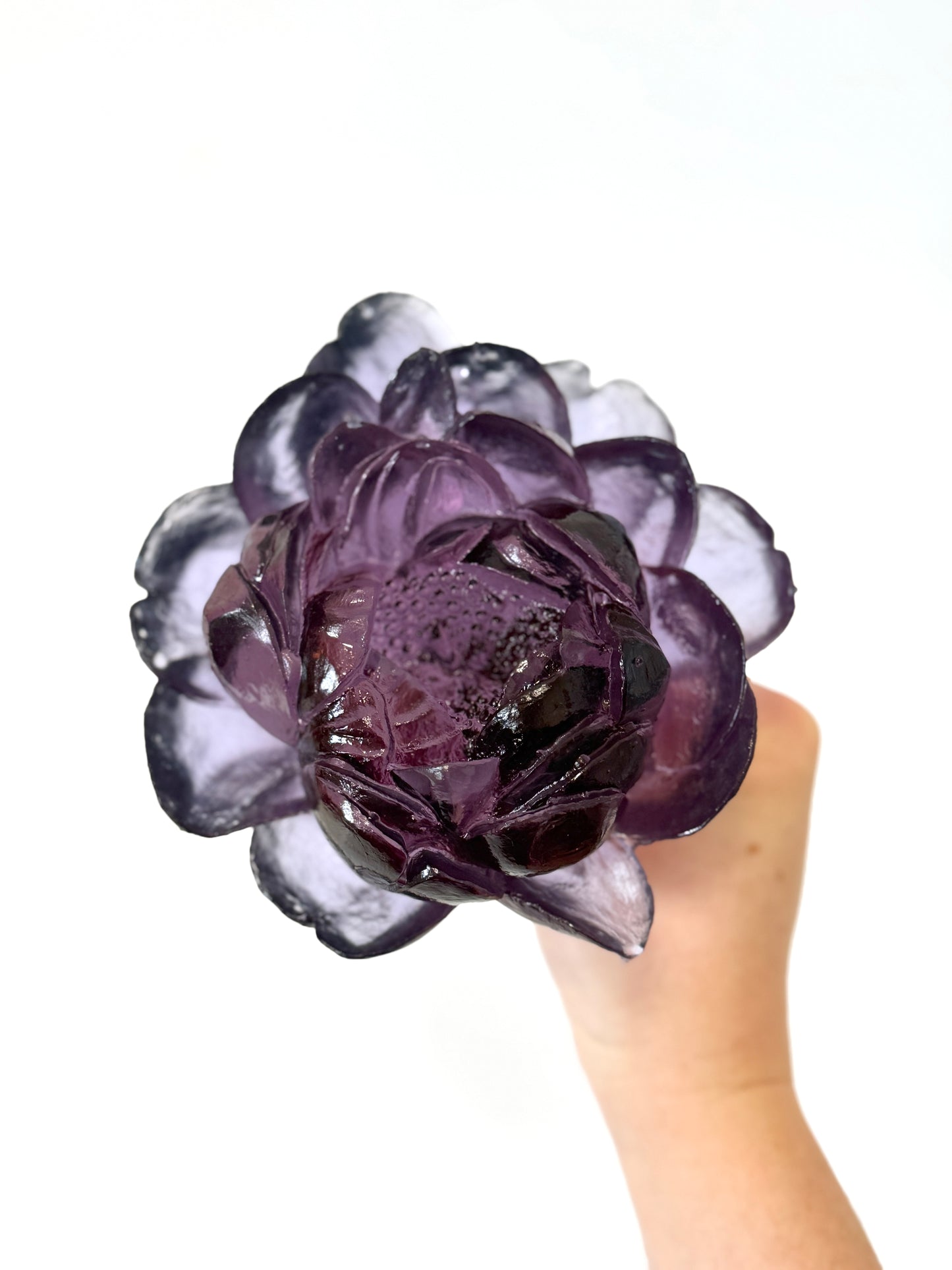 Peony - Purple - Glass wall artwork by Luke Jacomb