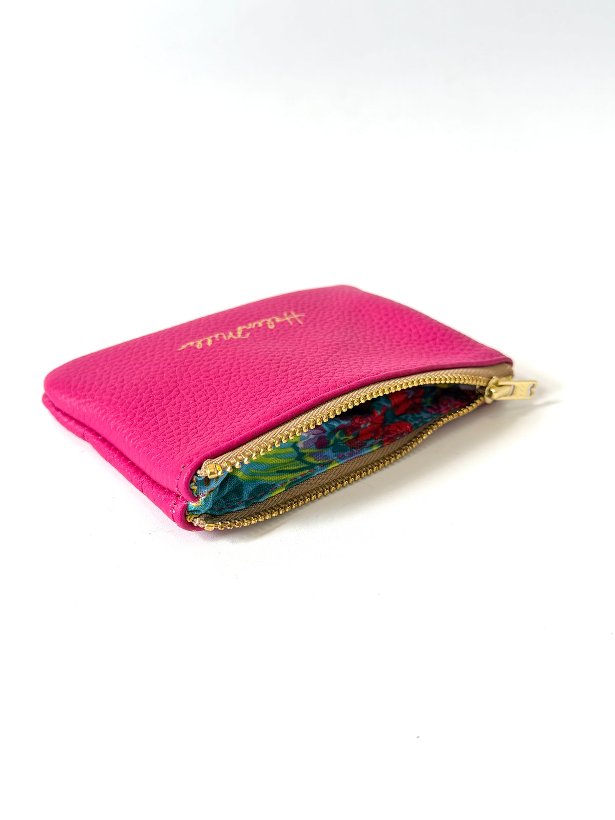 Coin Purse 12cm - Fuchsia Leather