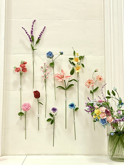 Crocheted Rosa - Light Blue