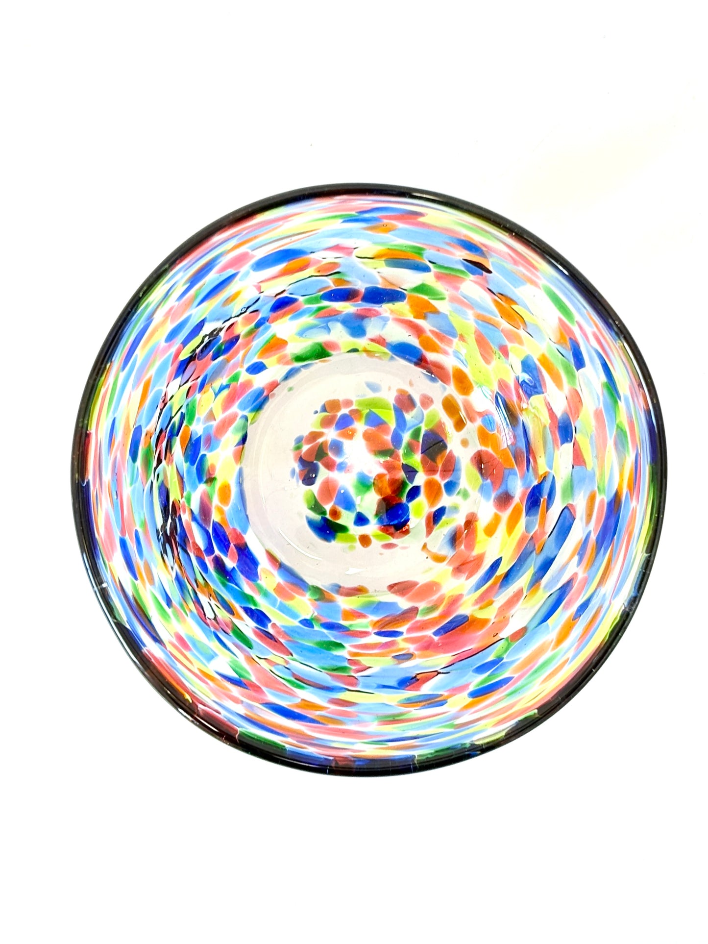 Handblown Glass Lolly Bowl - Peacock