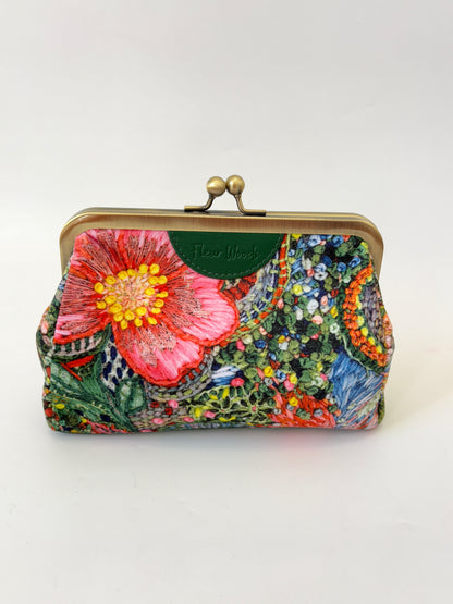 'Rose' Velvet Small Clutch Bag by Fleur Woods