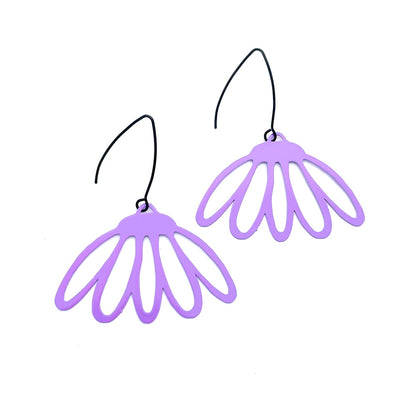 Echinacea Flower Earrings in Lilac