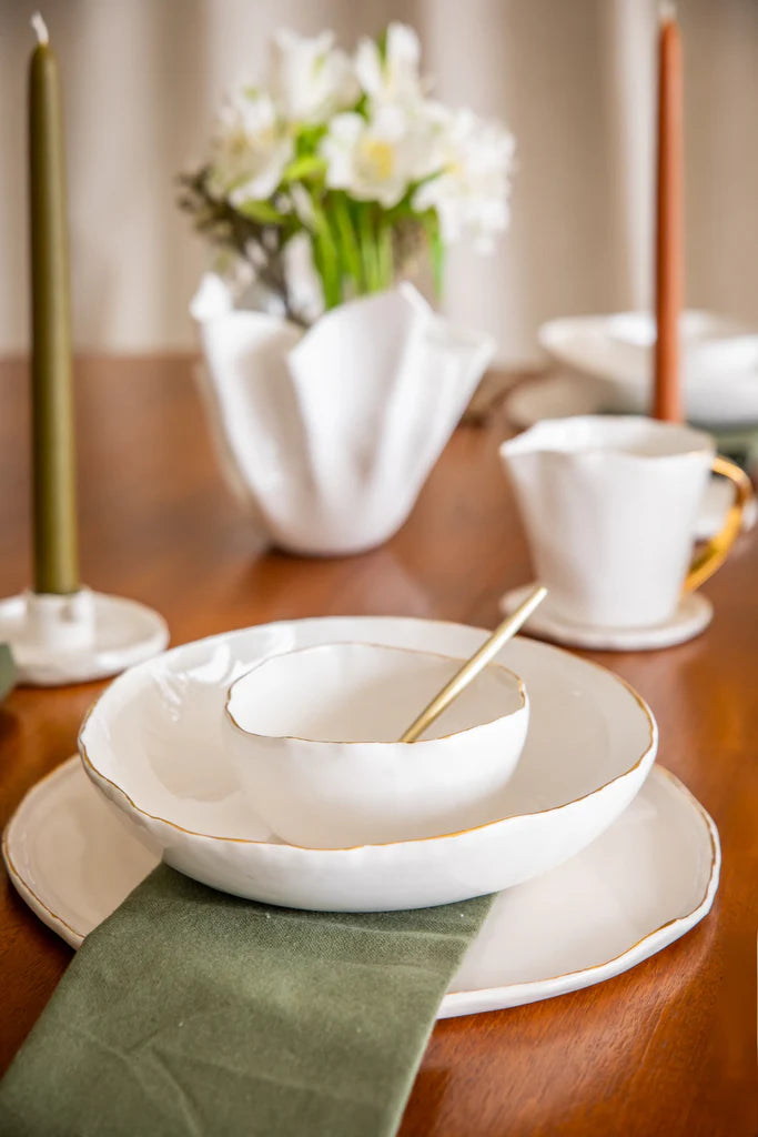 Organic Gold Rimmed Plate