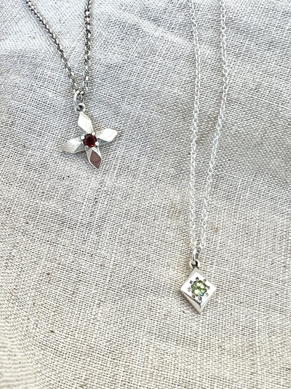 Lucent Necklace with Garnet by Holly Howe - HH051