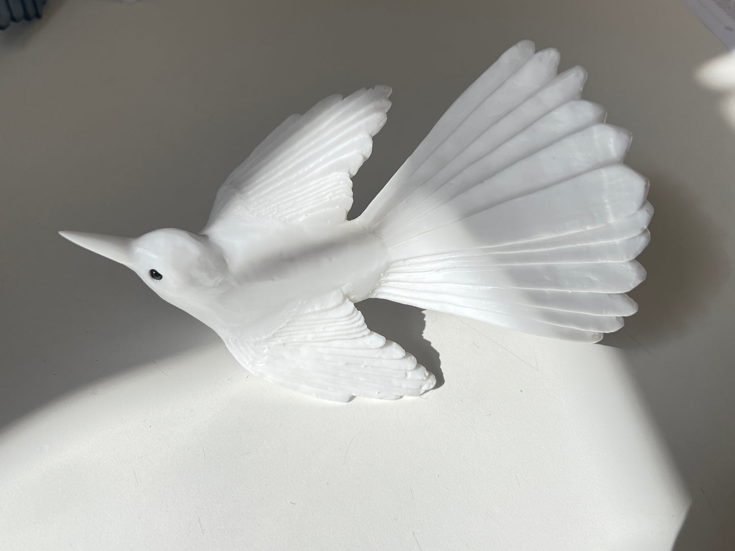 Fantail / Pīwakawaka  - Opaline - Glass Wall artwork