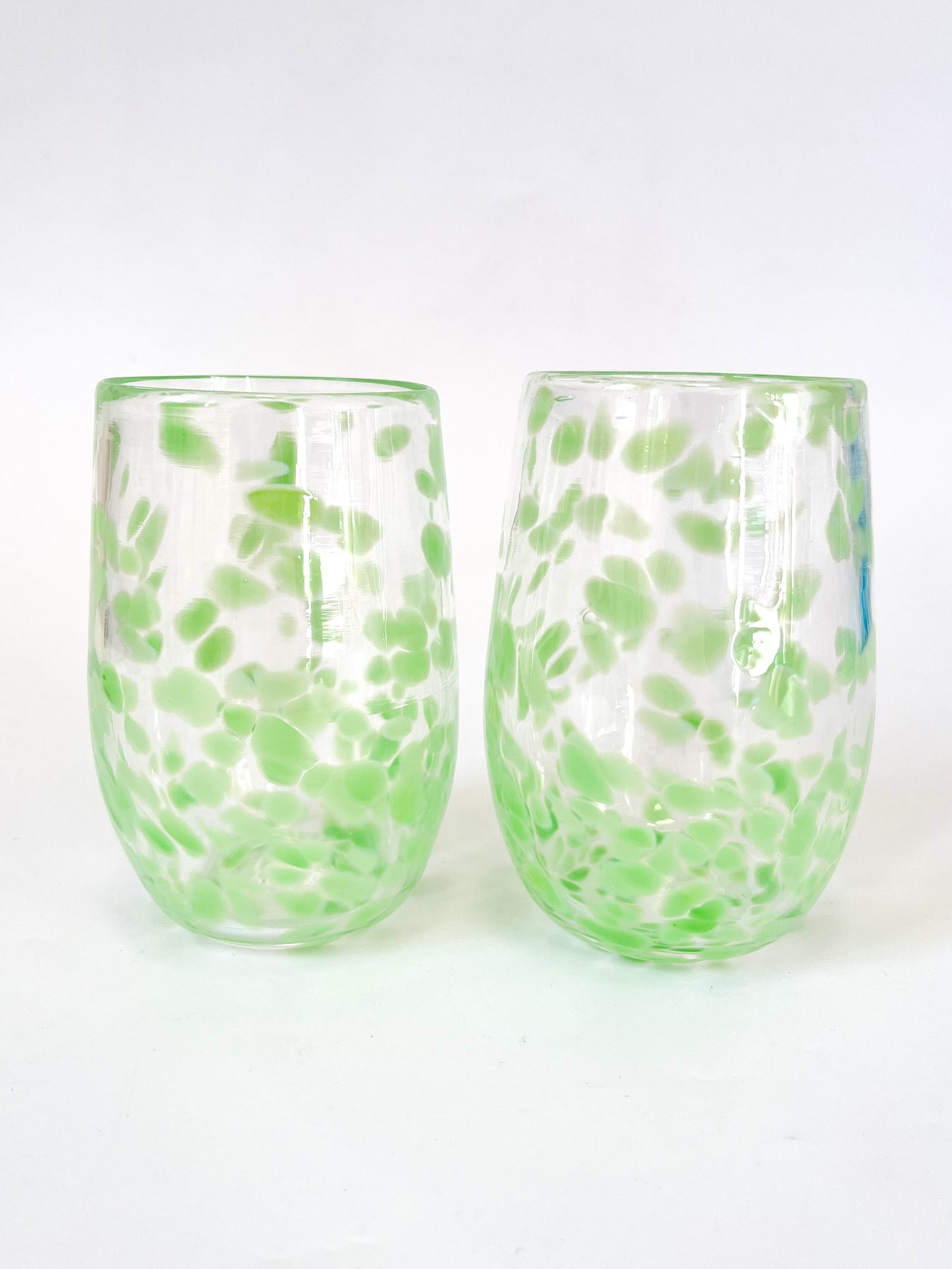 Handblown Glass Tumbler - Opal Nile Green