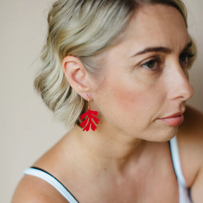 Mini Matisse Earrings - Red