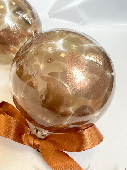 SPECIAL EDITION Handblown Glass Bauble - Golden Adventurine