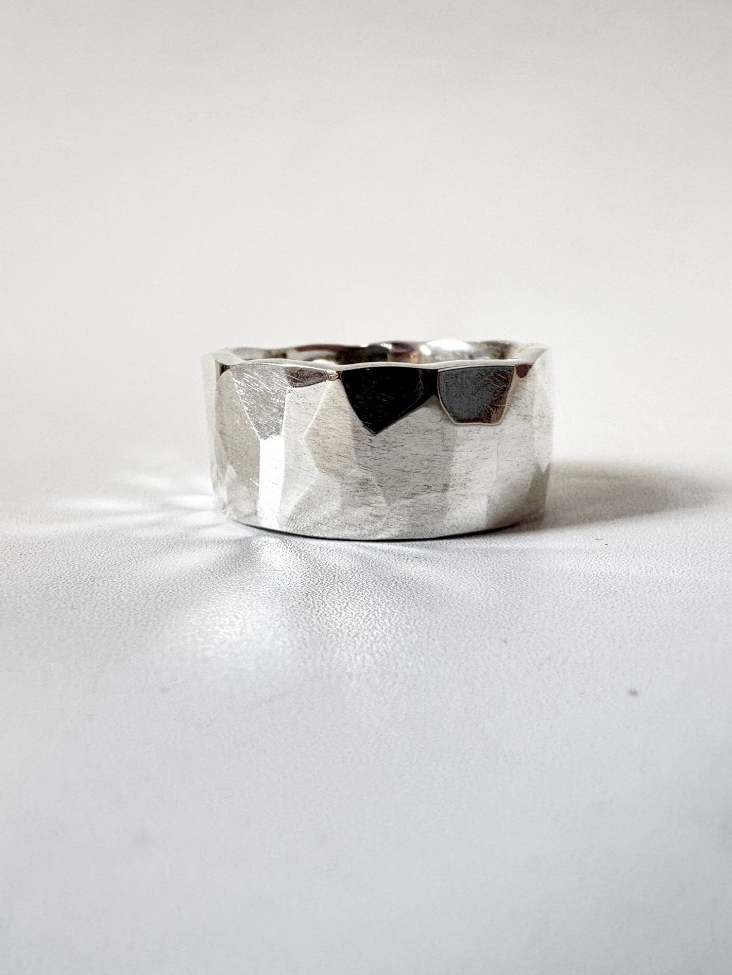 Plannished Sterling Silver Wide Band Ring (CI-454)