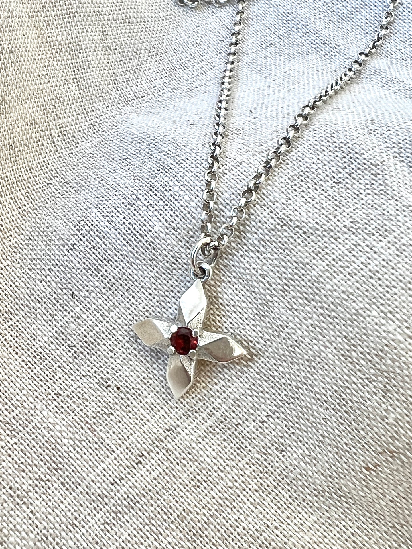 Lucent Necklace with Garnet by Holly Howe - HH051