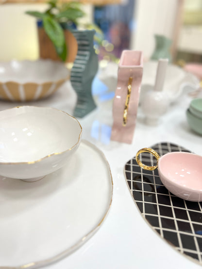 Organic Gold Rimmed Plate