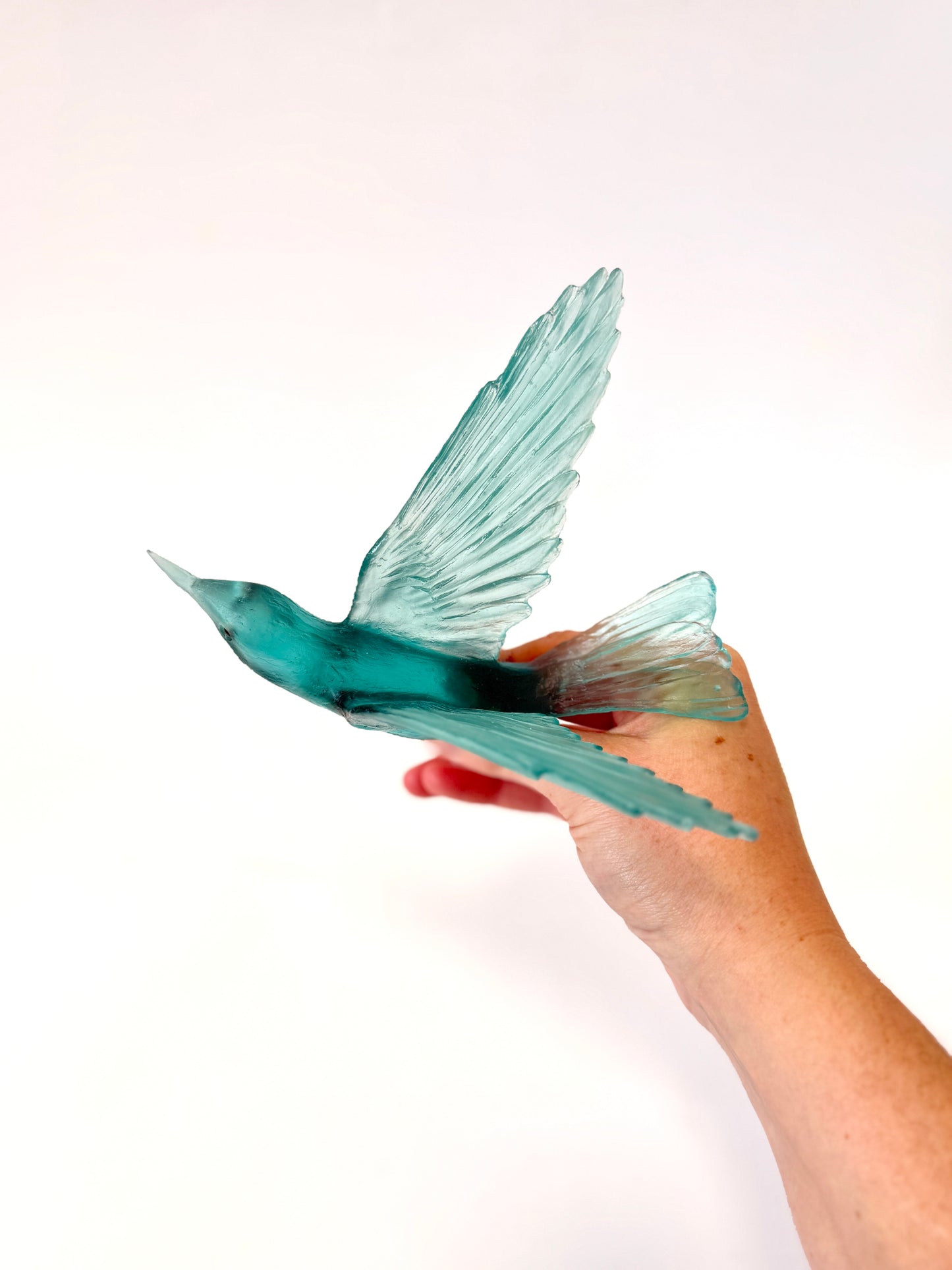Bellbird / Korimako #2 (Wings Back) - Teal - By Luke Jacomb Studio