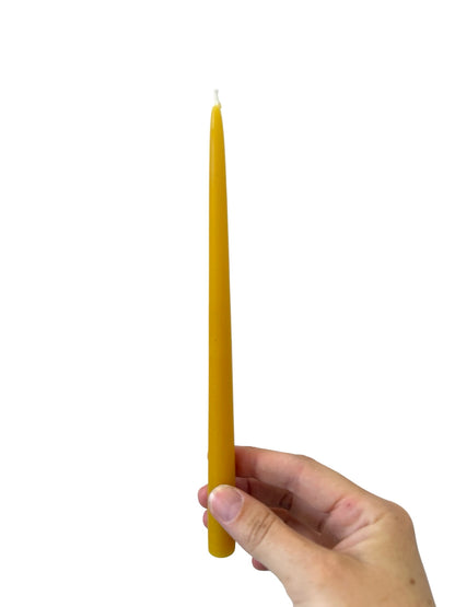 Mini Beeswax Taper Candle - Yellow (D)