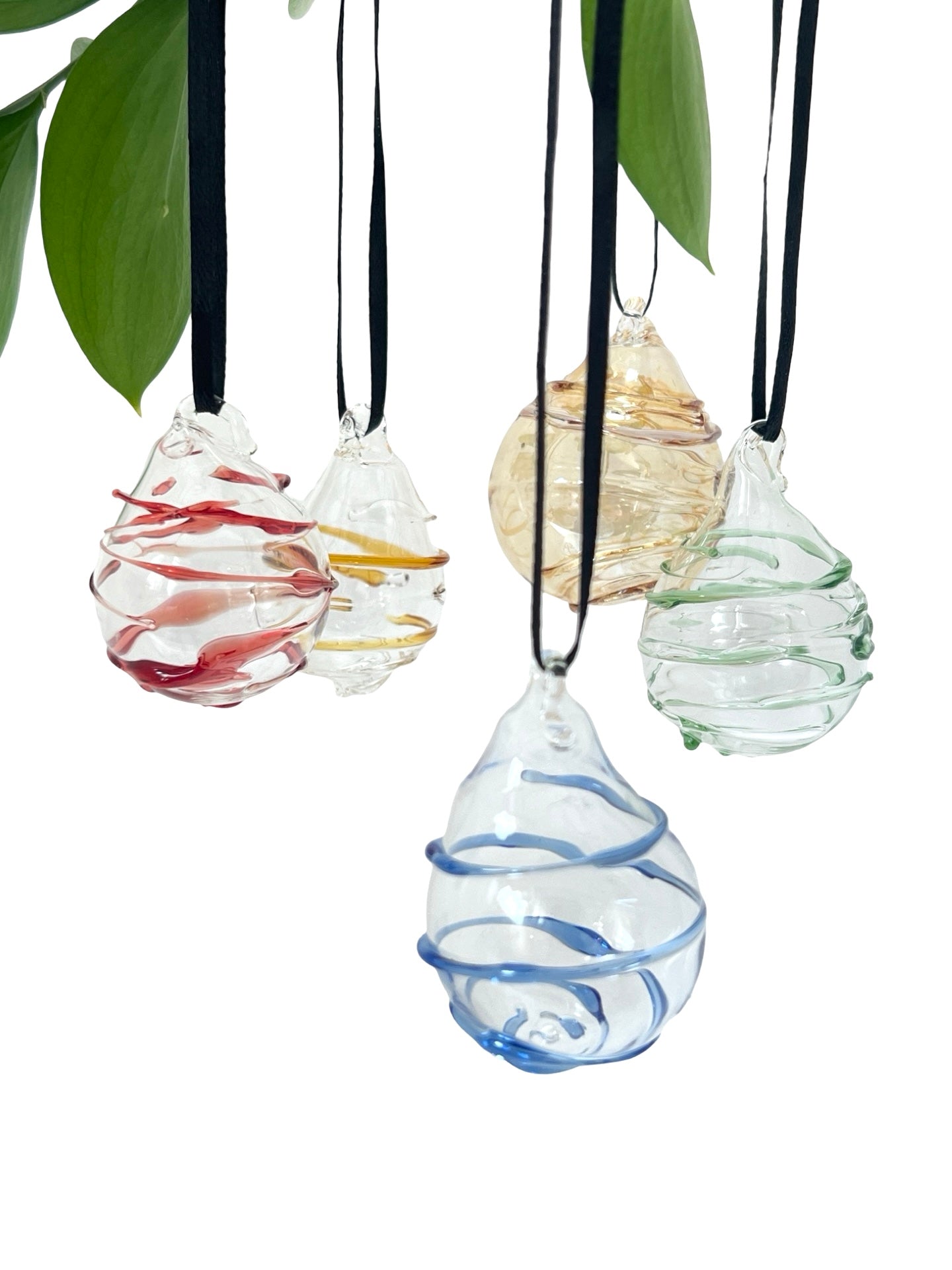 Blown Glass Bauble - Lustre swirl