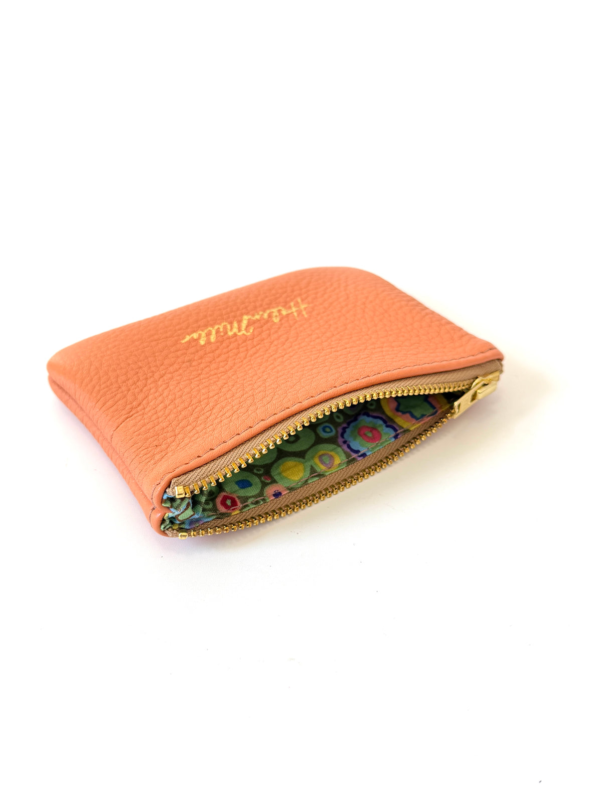 Coin Purse - 12cm - Peach Leather