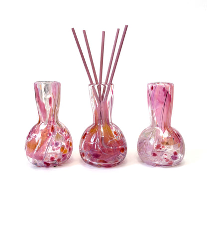 Handblown Glass Diffuser/Vase - Pink Shard