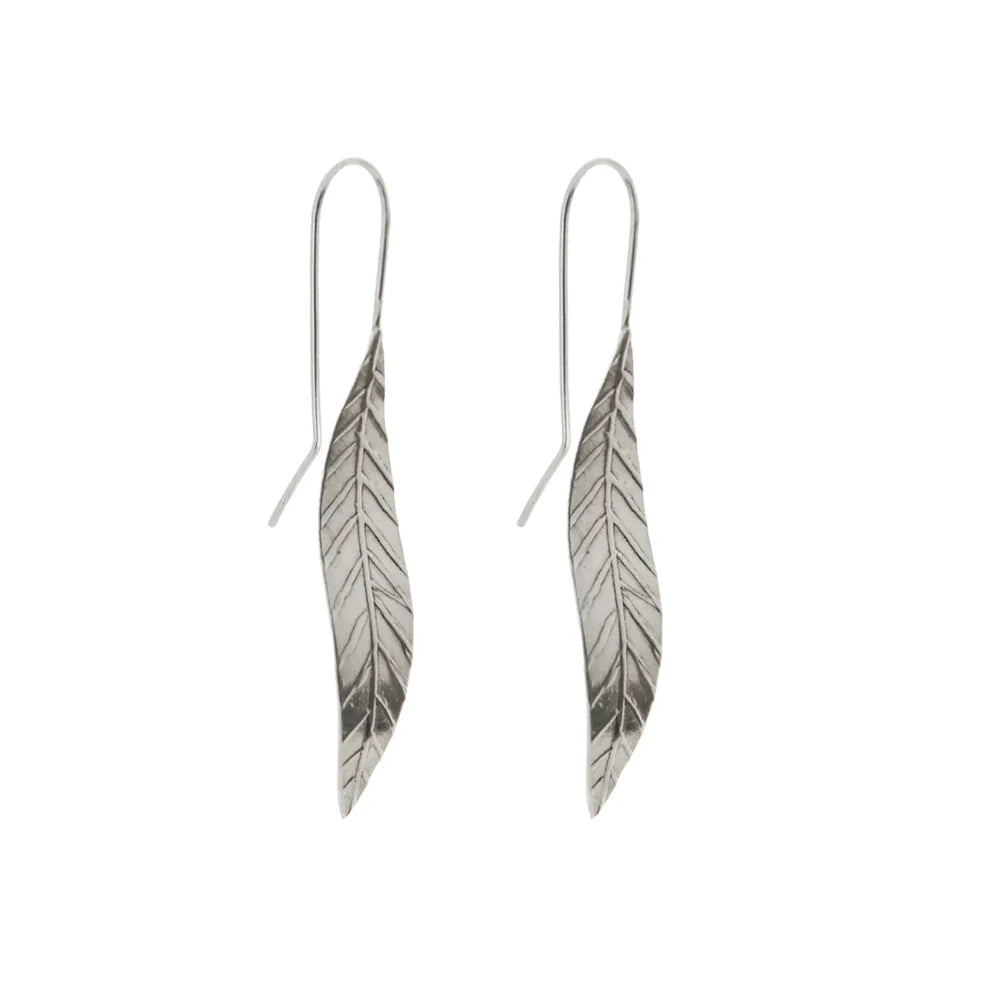 Leaf Earrings in Sterling Silver