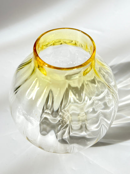 Handblown Glass "Dodici" Vase - clear & light iris