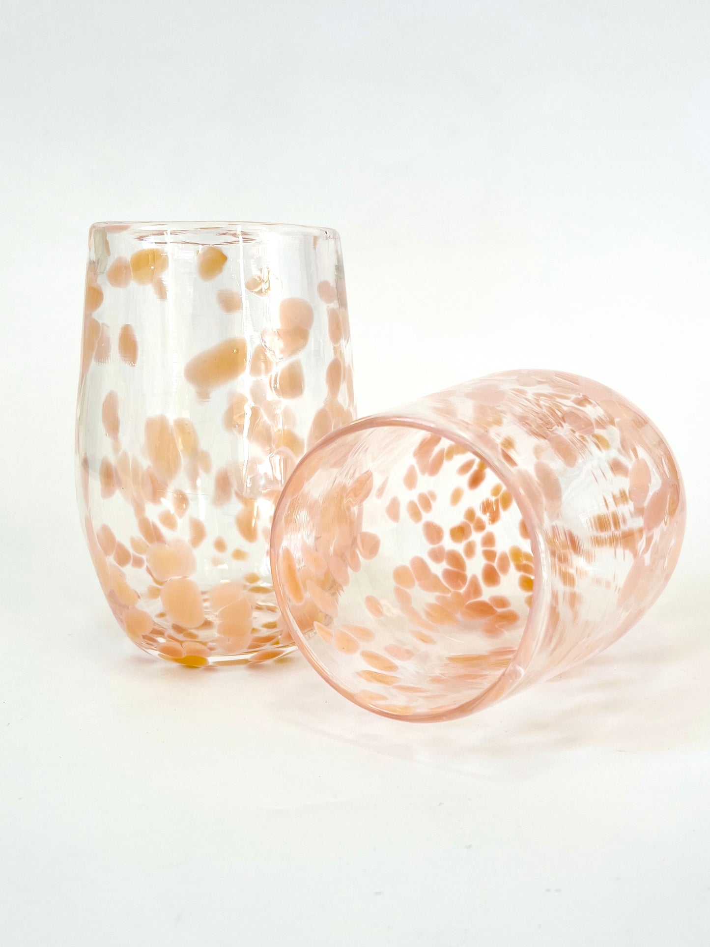 Handblown Glass Tumbler - Flamingo