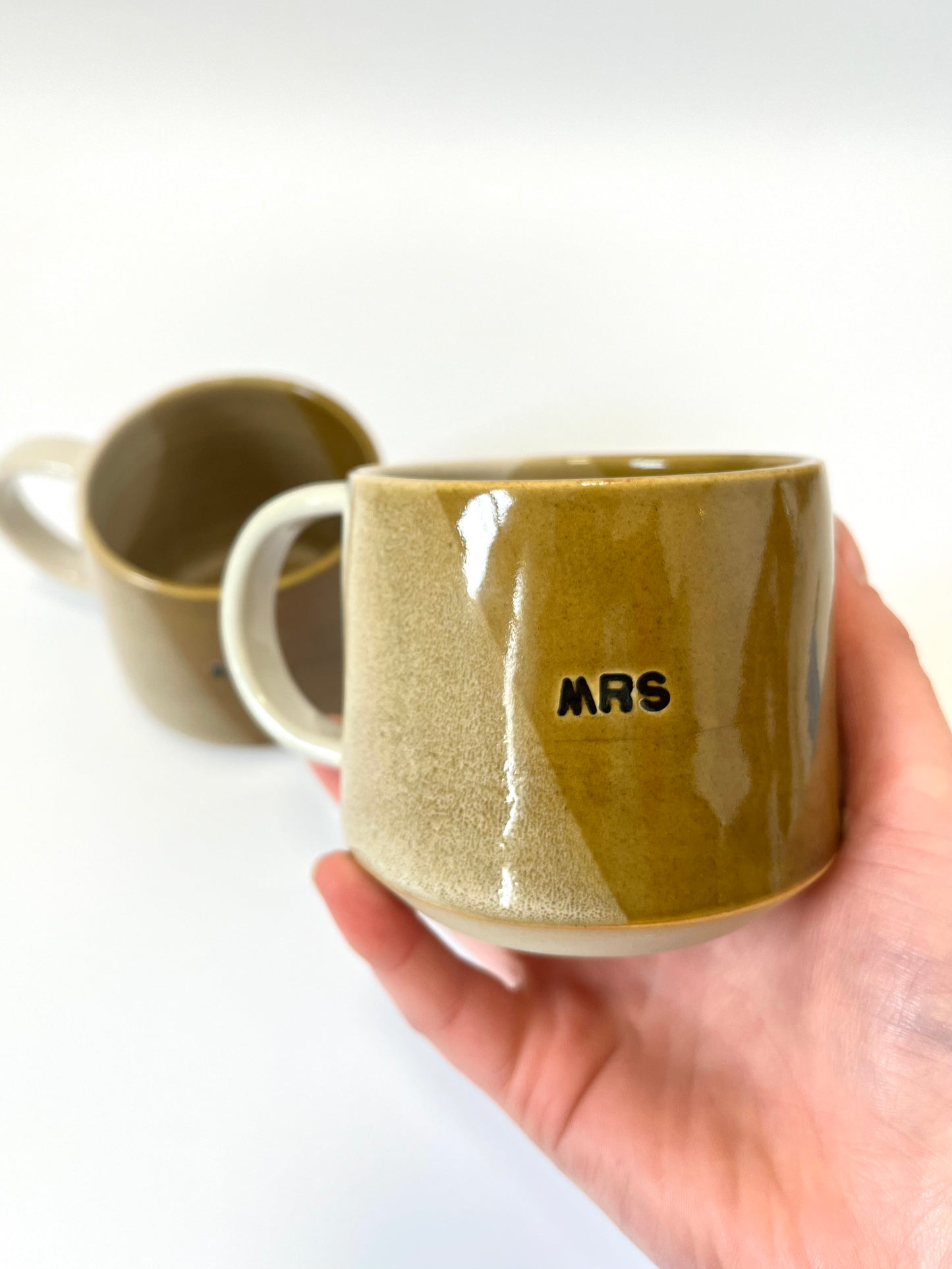 Ceramic "Mr." Mug - Ochre