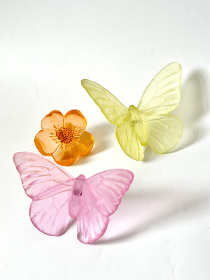 Pink Medium Glass Butterfly Artwork - Classic - by Luke Jacomb