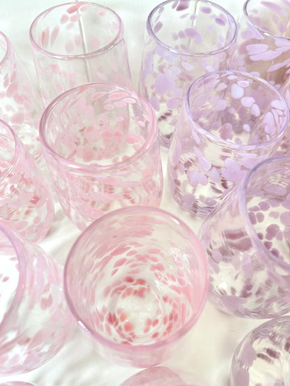 Handblown Glass Tumbler - Soft Pink