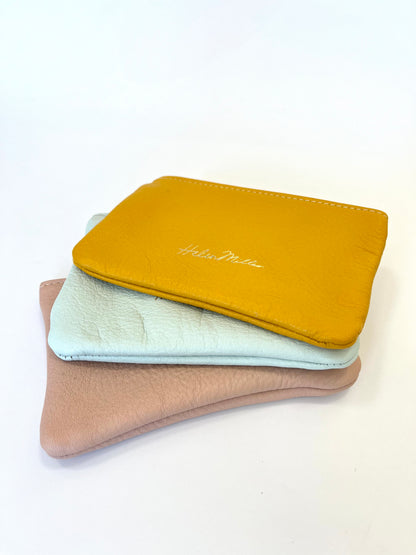 Coin Purse - 15cm - Mustard Leather