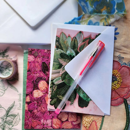 Card by Fleur Woods - Lucky Green Leaves