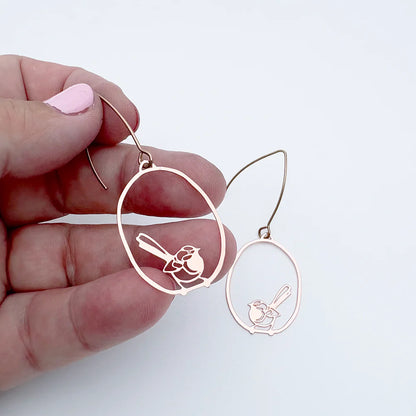 Fantail Earrings in Rose Gold