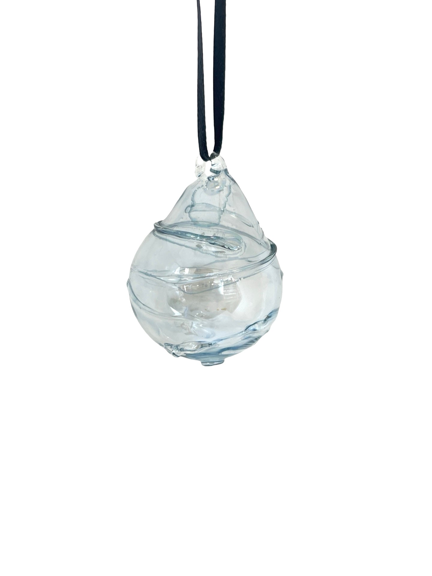 Blown Glass Bauble - Lustre swirl