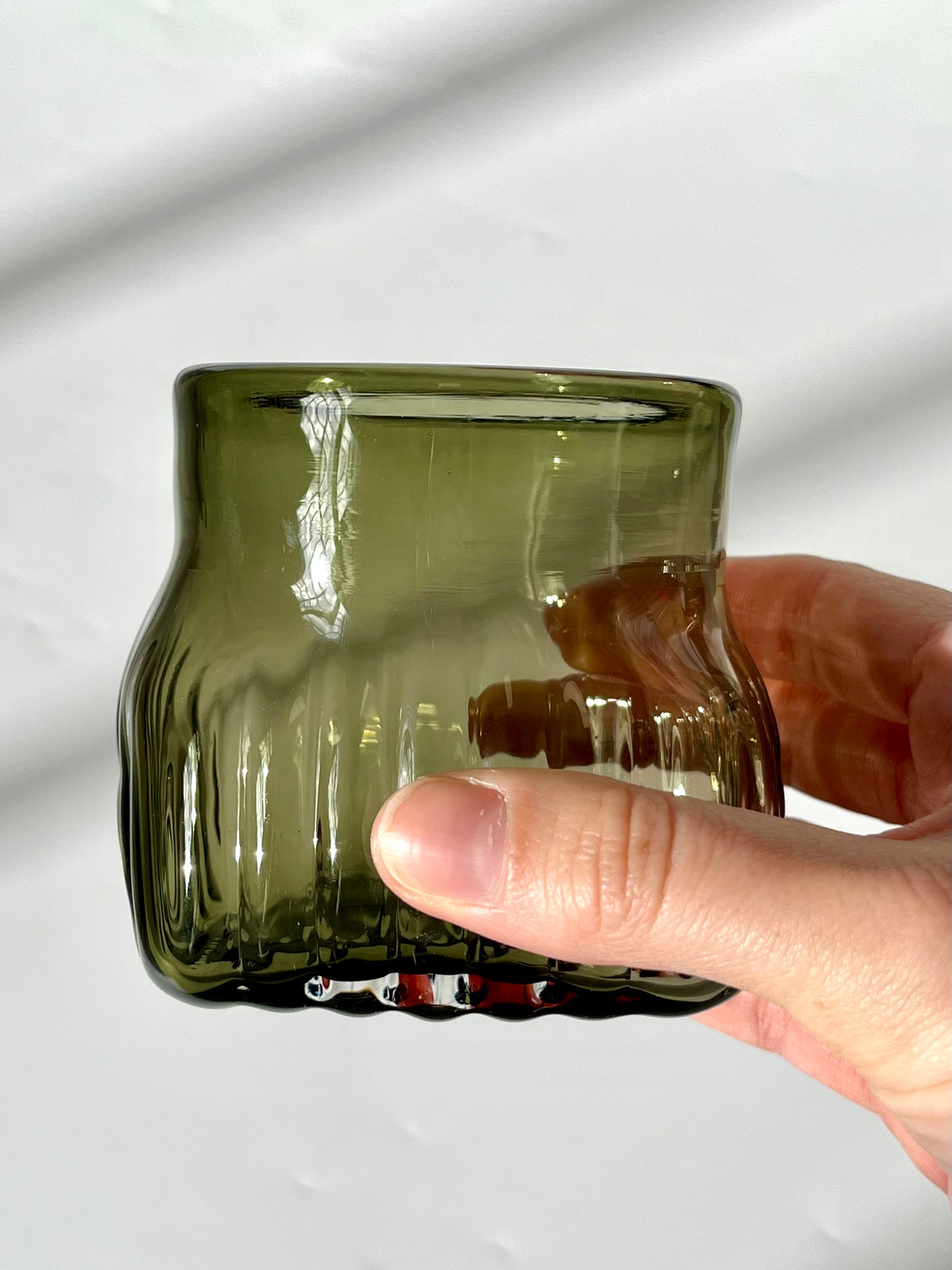 Handblown Whiskey Glass - Tourmaline Green