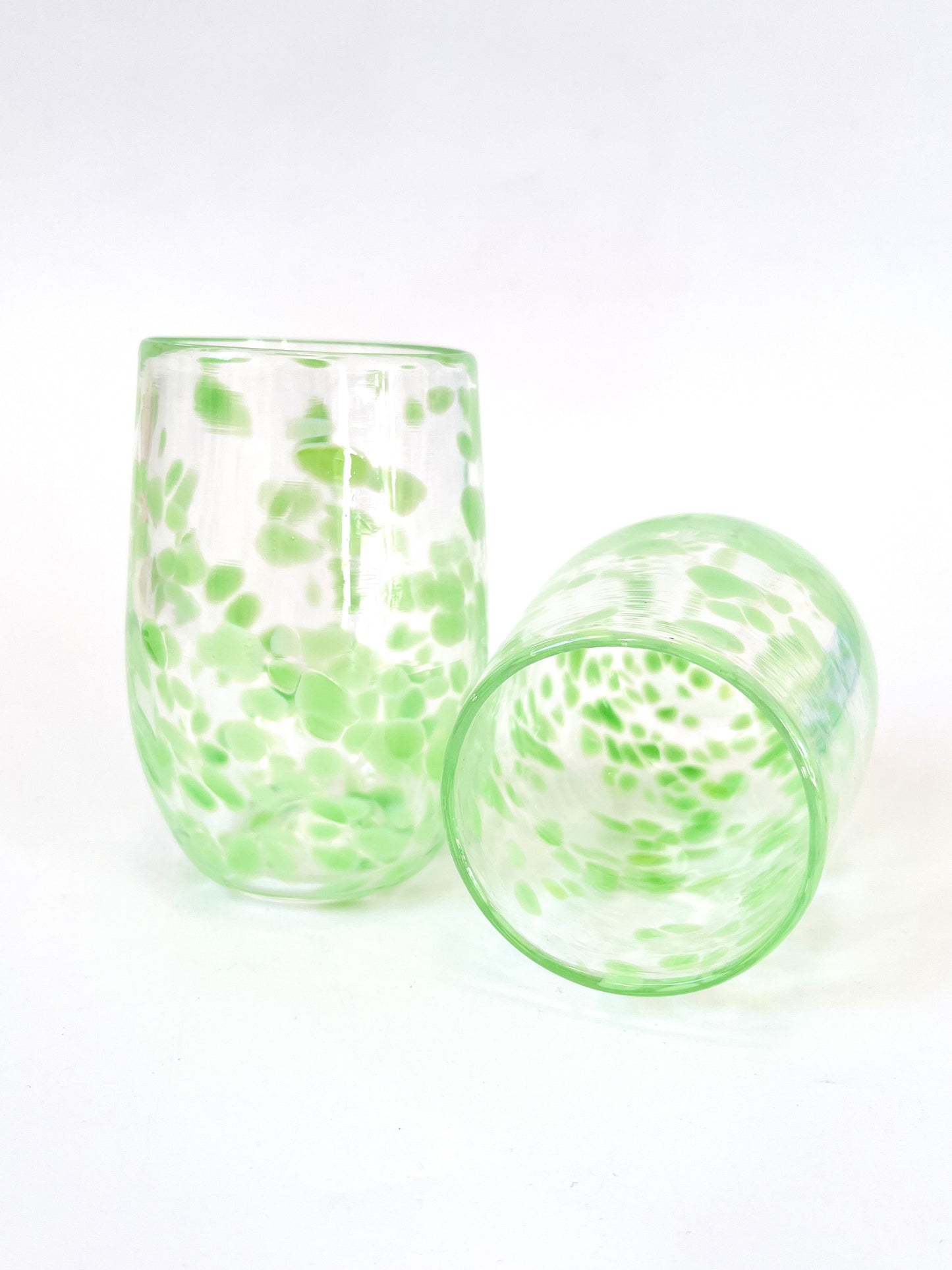 Handblown Glass Tumbler - Opal Nile Green