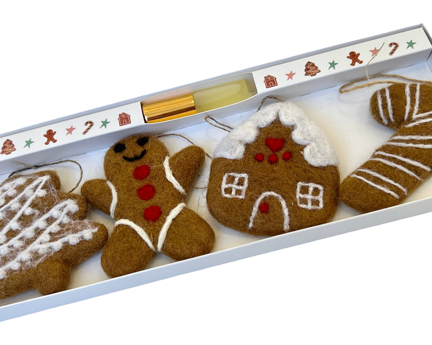 Felt Gingerbread Decoration Set with Fragrance